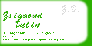 zsigmond dulin business card